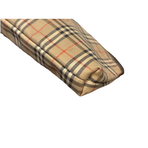BURBERRY’s Nova Check Beige Canvas Pouch Clutch Vintage - Picture 8 of 11
